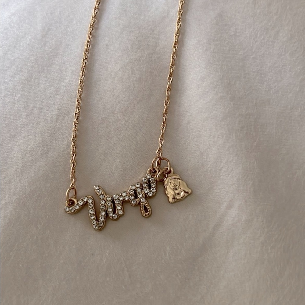 Virgo rhinestones necklace